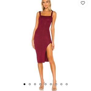 Superdown Burgundy Midi Dress